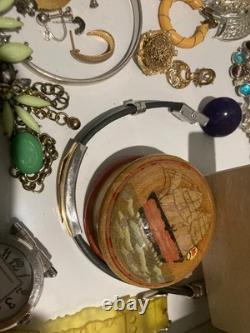 Huge Lot of Vintage Costume Jewelry Sarah Cov, Sulton Pins Brooch Necklace Watch