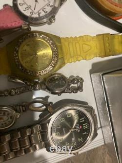 Huge Lot of Vintage Costume Jewelry Sarah Cov, Sulton Pins Brooch Necklace Watch