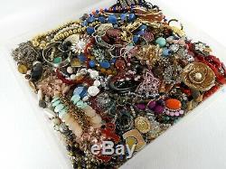 Huge Vintage Now Jewelry Lot Costume Rhinestone Bracelet Brooch Necklace 17LBS C
