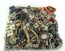 Huge Vintage Now Jewelry Lot Rhinestone Necklace Bracelet Earring Brooch 20LBS B