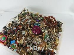 Huge Vintage Now Lot Rhinestones Jewelry Bracelet Brooch Necklace 20 LBS Pounds