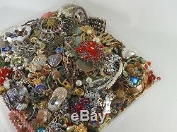 Huge Vintage Now Lot Rhinestones Jewelry Bracelet Brooch Necklace 20 LBS Pounds