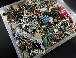 Huge Vintage Now Lot Rhinestones Jewelry Bracelet Brooch Necklace 21 LBS Pounds