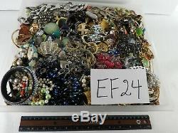 Huge Vintage Now Lot Rhinestones Jewelry Bracelet Brooch Necklace 22 LBS Pound