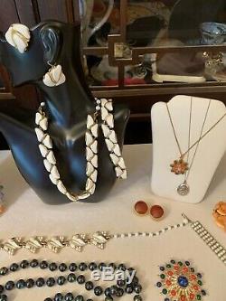 Huge Vintage Rhinestone Costume Jewelry Lot Brooch Necklace Earring Bracelet