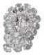 Huge Vtg 1950s Eisenberg ICE Rhodium Plated SWAROVSKI Rhinestone Brooch Signed