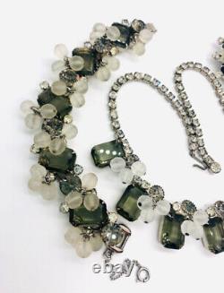 JULIANA Delizza & Elster 4 Pc Demi Topaz Frosted Cha Cha BEADS Vintage Jewelry