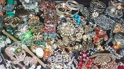 Jewelry Lot Vintage and new, Rhinestone brooches, earrings, necklaces, signed