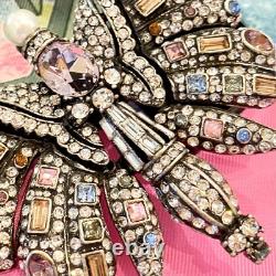 Joan Rivers Limited Signed Vintage Butterfly Brooch Estate Statement Crystal