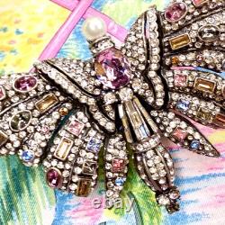 Joan Rivers Limited Signed Vintage Butterfly Brooch Estate Statement Crystal