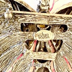 Joan Rivers Limited Signed Vintage Butterfly Brooch Estate Statement Crystal