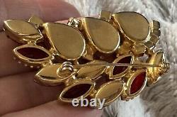 Juliana Brooch Pin Set Molded Glass Flowers Ab Rs Delizza & Elster Vintage MCM