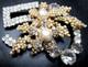 LAWRENCE VRBA 50th Anniversary One of a Kind Rhinestone Faux Pearl Vintage Pin