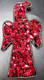 LAWRENCE VRBA Large Red Rhinestone Regal Eagle Vintage Pin Brooch