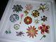 Large BROOCH LOT VINTAGE+NEWER+ SIGNED+RHINESTONERARE GORGEOUS PIECES