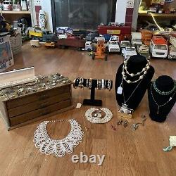 Large Jewelry Lot Estate Collection Antique-Vintage Items some signed