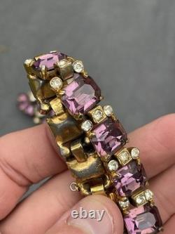 Large Vintage / Antique Rhinestone Brooch/ Bracelet Signed EISENBERG ORIGINAL