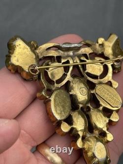 Large Vintage / Antique Rhinestone Brooch/ Bracelet Signed EISENBERG ORIGINAL