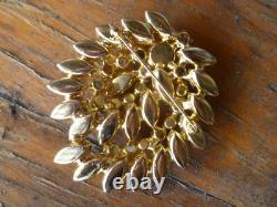 Large Vintage Juliana D & E Brooch All Ab Rhinestone 2.25 X 2.50 Pin