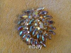 Large Vintage Juliana D & E Brooch All Ab Rhinestone 2.25 X 2.50 Pin