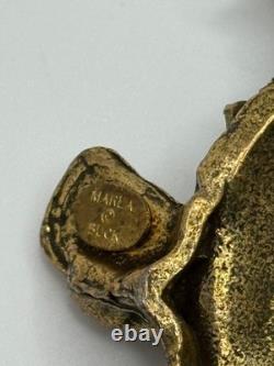 Large Vintage Marla Buck Statue of Liberty Rhinestone Brooch