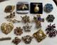 Lot 16 Vintage Brooches 1928 Carolee AK Austria Coro Germany Dorlan Czech Avon