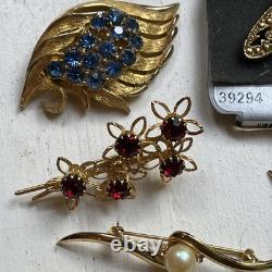 Lot 16 Vintage Brooches 1928 Carolee AK Austria Coro Germany Dorlan Czech Avon