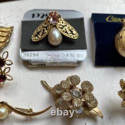 Lot 16 Vintage Brooches 1928 Carolee AK Austria Coro Germany Dorlan Czech Avon