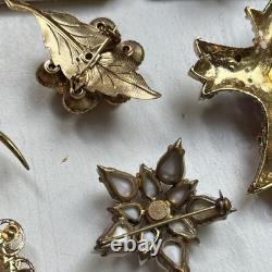 Lot 16 Vintage Brooches 1928 Carolee AK Austria Coro Germany Dorlan Czech Avon