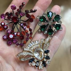 Lot 16 Vintage Brooches 1928 Carolee AK Austria Coro Germany Dorlan Czech Avon