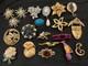 Lot 19 Vintage Designer Brooches W Germany Emmons BSK Crystal Julianna AK Avon