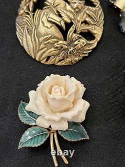 Lot 19 Vintage Designer Brooches W Germany Emmons BSK Crystal Julianna AK Avon