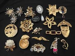 Lot 19 Vintage Designer Brooches W Germany Emmons BSK Crystal Julianna AK Avon