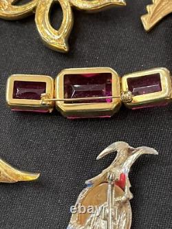 Lot 19 Vintage Designer Brooches W Germany Emmons BSK Crystal Julianna AK Avon