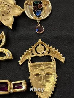 Lot 19 Vintage Designer Brooches W Germany Emmons BSK Crystal Julianna AK Avon