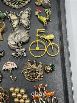 Lot Of Vintage Antique Pin Brooch Brooches Pinback Rhinestone