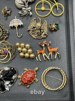 Lot Of Vintage Antique Pin Brooch Brooches Pinback Rhinestone