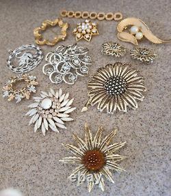 Lot of 10 Vintage Jewelry Brooch Pins Sarah Coventry