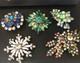 Lot of 5 Vintage Riveted Brooch Pins (lot R1)