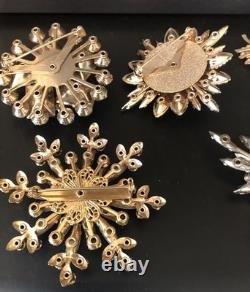 Lot of 5 Vintage Riveted Brooch Pins (lot R1)