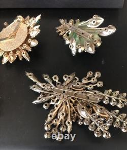 Lot of 5 Vintage Riveted Brooch Pins (lot R1)