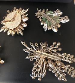 Lot of 5 Vintage Riveted Brooch Pins (lot R1)