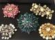 Lot of 5 Vintage Riveted Brooch Pins (lot R3)