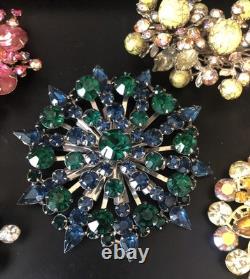 Lot of 5 Vintage Riveted Brooch Pins (lot R3)