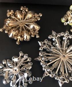 Lot of 5 Vintage Riveted Brooch Pins (lot R3)