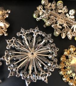 Lot of 5 Vintage Riveted Brooch Pins (lot R3)