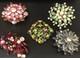 Lot of 5 Vintage Riveted Brooch Pins (lot R4)