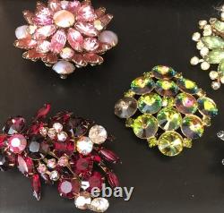 Lot of 5 Vintage Riveted Brooch Pins (lot R4)