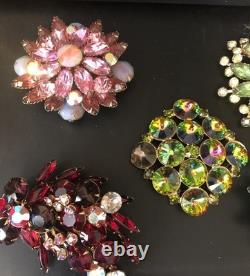 Lot of 5 Vintage Riveted Brooch Pins (lot R4)