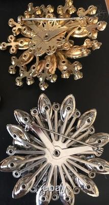 Lot of 5 Vintage Riveted Brooch Pins (lot R4)